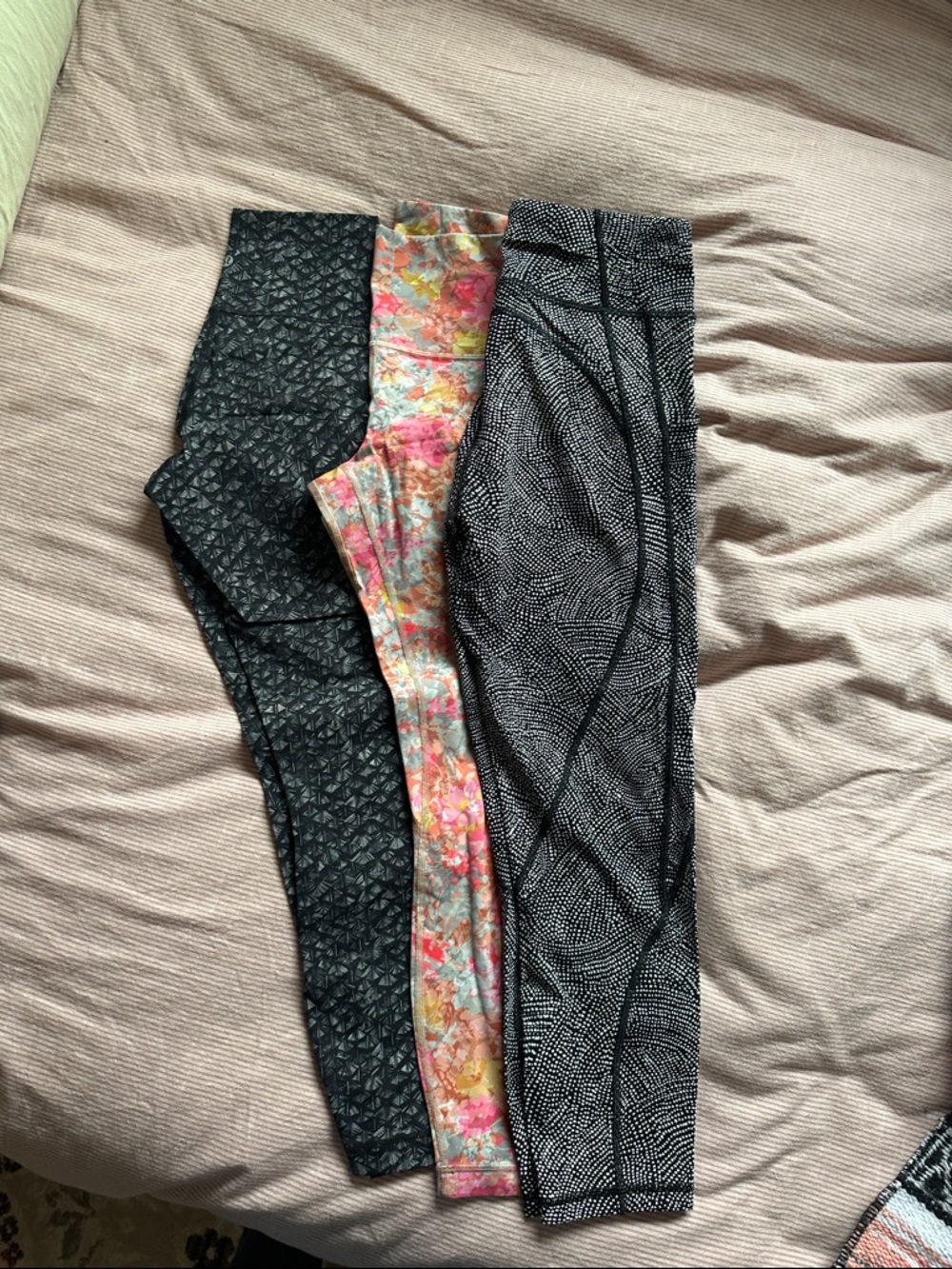 lululemon athletica  Patterned Active Leggings - Black, Multicolor, Gray